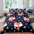 Cartoon Fox Christmas Bed Sheets Duvet Cover Bedding Sets