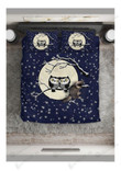 Owl Snowy Nights Printed Bed Sheets Spread Duvet Cover Bedding Set