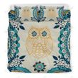 Hand Drawn Owl Flower Pattern Bed Sheets Spread Duvet Cover Bedding Set