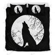 Wolf Howling At The Full Moon Bed Sheets Duvet Cover Bedding Set Great Gifts For Birthday Christmas Thanksgiving