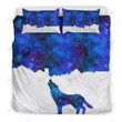 Howling Wolf Galaxy Power Bed Sheets Spread Duvet Cover Bedding Set