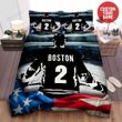 Hockey Flag American Personalized Custom Name & Number Duvet Cover Bedding Set