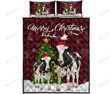 Cow In Snow Christmas Quilt Bed Sheets Spread Quilt Bedding Sets