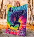 Lift Like A Girl Weightlifting Art Hippie Sherpa Fleece Blanket  Great Customized Blanket Gifts For Birthday Christmas Thanksgiving