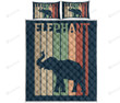 Elephant Color Vintage Quilt Bedding Set