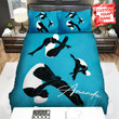Diving Black And White Athletes Spinning Bed Sheets Spread  Duvet Cover Bedding Sets