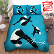 Diving Black And White Athletes Spinning Bed Sheets Spread  Duvet Cover Bedding Sets