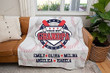 Personalized Baseball Grandpa Blanket, Dad Custom Blankets, Baseball Grandfather Gifts, Personalized Blankets For Grandparents Fleece, Sherpa Blanket For Father's Day, Dad Blanket Gifts