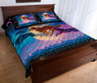 Wolf Moon Galaxy Quilt Bed Set