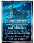 Personalized To My Girlfriend Love You Longer, I Love You Forever & Always Sherpa Fleece Blanket