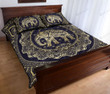 Elephant Mandala Gold Quilt Bedding Set