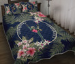Gymnastics Hibiscus Flower Quilt Bed Set