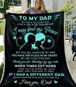 Personalized To My Dad Always Be My King Blue Fleece Blanket Great Customized Blanket Gifts For Birthday Christmas Thanksgiving Father's Day