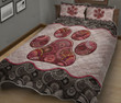 Dog Paw Vintage Mandala Quilt Bed Set