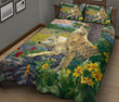 Wolves In The Apring Quilt Bed Set