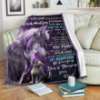 Personalized To My Daughter My Love For You Is Forever From Dad Purple Wolves Sherpa Fleece Blanket Great Customized Blanket Gifts For Birthday Christmas Thanksgiving