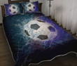 Soccer Water Fire Art Quilt Bed Set