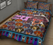 Dachshund Dogs Cartoon Pattern Quilt Bedding Set  Bed Sheets Spread  Duvet Cover Bedding Sets