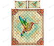 Humming Bird Mandala Native Pattern Quilt Bed Set