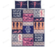 Running Is My Happy Hour Quilt Bed Set