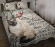 Siamese Cat Those We Love Quilt Bed Set