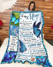 Personalized To My Mom From Your Daughter Butterflies YOU ARE THE WORLD Fleece/Sherpa Blanket Great Customized Gifts For Family Birthday Christmas Thanksgiving Anniversary