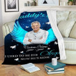 Personalized Custom Photo Memorial Blanket Daddy'S Girl Blanket Gift Dad From Daughter Son Birthday Christmas Thanksgiving Happy Father'S Day Fleece Blanket Sherpa Blanket