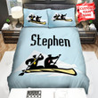 Rowing Silhouette Illustration Bed Sheets Spread  Duvet Cover Bedding Sets