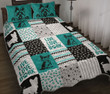 Yorkies Dog Pattern Quilt Bed Set