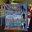 Personalized To Dad To Day Is A Good Day From Son Wooden Plank Silhouette Of Father And Son Fleece Blanket Great Customized Blanket Gifts For Birthday Christmas Thanksgiving