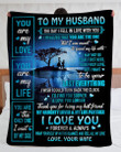 Personalized To My Husband I Love You From Wife Fleece Sherpa Blanket Great Customized Blanket Gifts For Birthday Christmas Thanksgiving