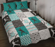 Dirt And Bling Softball Thing Teal Gray Version Quilt Bed Set