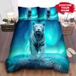 White Tiger And North Pole Light Bed Sheets Spread  Duvet Cover Bedding Sets