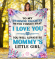 Personalized To My Swimming Daughter Never Forget that I love You Sherpa Fleece Blanket Great Customized Blanket Gifts For Birthday Christmas Thanksgiving