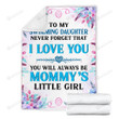 Personalized To My Swimming Daughter Never Forget that I love You Sherpa Fleece Blanket Great Customized Blanket Gifts For Birthday Christmas Thanksgiving