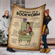 Anatomy Of A Bookworm Sherpa Fleece Blanket Perfect Gifts For Book Lovers Great Customized Blanket For Birthday Christmas Thanksgiving
