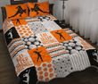 Eat Sleep Volleyball Pattern Quilt Bed Set