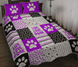 Live Love Bark Dog Paw Quilt Bed Set