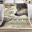 Personalized Wolf To My Daughter Never Forget That I Love You Never Give Up Forever Love You Daughter Fleece Blanket Great Customized Blanket Gifts For Birthday Christmas Thanksgiving