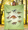 Types Of Dinosaurs Sherpa Fleece Blanket Great Customized Blanket Gifts For Birthday Christmas Thanksgiving