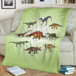 Types Of Dinosaurs Sherpa Fleece Blanket Great Customized Blanket Gifts For Birthday Christmas Thanksgiving
