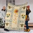 Sunflower Save The Bees Fleece Blanket Great Customized Blanket Gifts For Birthday Christmas Thanksgiving Anniversary