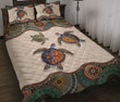Mandala Turtle Quilt Bed Set