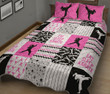 Eat Sleep Karate Pink Version Quilt Bed Set