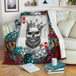 King Of Heart Sherpa Fleece Blanket Great Customized Blanket Gifts For Birthday Christmas Thanksgiving