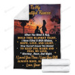 Personalized To My Beautiful Fiancee When You Need A Hug From Fiance Man Proposing Woman Under Sunlight Sherpa Fleece Blanket  Great Customized Blanket Gifts For Birthday Christmas Thanksgiving