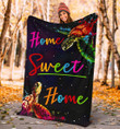 Turtle Home Sweet Home Sherpa Fleece Blanket Perfect Gifts For Skating Lovers Great Customized Blanket For Birthday Christmas Thanksgiving