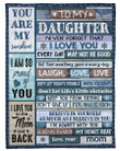 Personalized To My Daughter, I Love You To The Moon And Back, Laugh Love Live, From Mom Snowflakes Art Sherpa Fleece Blanket Great Customized Blanket Gifts For Birthday Christmas Thanksgiving