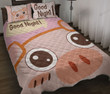 Cute Pig Good Night Quilt Bed Set
