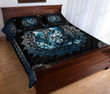 Fox Blue Quilt Bed Set